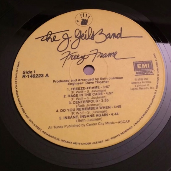 The J. Geils Band “Freeze Frame” LP - Picture 4 of 5
